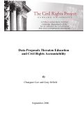 Cover page: Data Proposals Threaten Education and Civil Rights Accountability