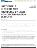 Cover page: LGBT People in the US Not Protected by State Nondiscrimination Statutes