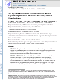 Cover page: The impact of micronutrient supplementation in alcohol-exposed pregnancies on information processing skills in Ukrainian infants