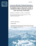 Cover page: Probabilistic impact of electricity tariffs on distribution grids considering adoption of solar and storage technologies