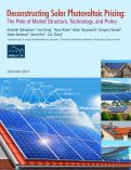 Cover page: Deconstructing Solar Photovoltaic Pricing: The Role of Market Structure, Technology, and Policy