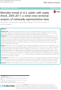 Cover page: Mortality trends in U.S. adults with septic shock, 2005-2011: a serial cross-sectional analysis of nationally-representative data