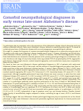 Cover page: Comorbid neuropathological diagnoses in early versus late-onset Alzheimer’s disease