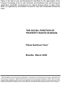 Cover page: The Social Function of Property Rights in Brazil