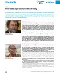 Cover page: Post-2020 aspirations for biodiversity
