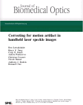 Cover page: Correcting for motion artifact in handheld laser speckle images