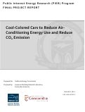Cover page: Cool Colored Cars to Reduce Air-Conditioning Energy Use and reduce CO2 Emission