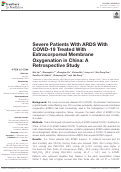 Cover page: Severe Patients With ARDS With COVID-19 Treated With Extracorporeal Membrane Oxygenation in China: A Retrospective Study