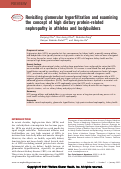 Cover page: Revisiting glomerular hyperfiltration and examining the concept of high dietary protein-related nephropathy in athletes and bodybuilders.