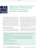 Cover page: Integrating Palliative Care in the Management of Patients With Advanced Liver Disease