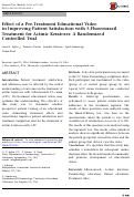 Cover page: Effect of a Pre-Treatment Educational Video in Improving Patient Satisfaction with 5-Fluorouracil Treatment for Actinic Keratoses: A Randomized Controlled Trial