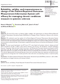 Cover page: Reliability, validity, and responsiveness to change of the Patient-Reported Outcomes Measurement Information System self-efficacy for managing chronic conditions measure in systemic sclerosis