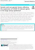 Cover page: Genetic and non-genetic factors affecting the expression of COVID-19-relevant genes in the large airway epithelium