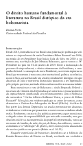 Cover page: O direito humano fundamental à literatura no Brasil distópico da era bolsonarista