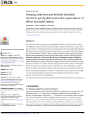 Cover page: Inequity-aversion and relative kindness intention jointly determine the expenditure of effort in project teams