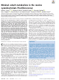 Cover page: Minimal cobalt metabolism in the marine cyanobacterium Prochlorococcus