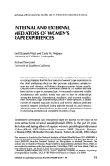 Cover page: INTERNAL AND EXTERNAL MEDIATORS OF WOMEN'S RAPE EXPERIENCES