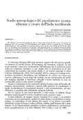 Cover page: Studio antropologico del popolamento recente albanese e croato dell’Italia meridionale