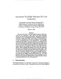 Cover page: Incremental tree height reduction for code compaction