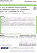 Cover page: A large prospective investigation of outdoor light at night and obesity in the NIH-AARP Diet and Health Study.