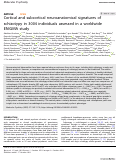 Cover page: Cortical and subcortical neuroanatomical signatures of schizotypy in 3004 individuals assessed in a worldwide ENIGMA study