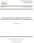 Cover page: Foreseeing the Market for Hydrogen Fuel-Cell Vehicles: Stakeholders' Perspectives and Models of New Technology Diffusion