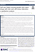Cover page: Self-care habits among people who inject drugs with skin and soft tissue infections: a qualitative analysis.