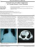 Cover page: Unusual Cause of Cardiac Compression in a Trauma Patient: Cystic Thymoma