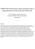 Cover page: GASNet-EX Performance Improvements Due to Specialization for the Cray Aries Network