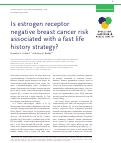 Cover page: Is estrogen receptor negative breast cancer risk associated with a fast life history strategy?