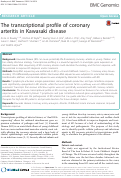 Cover page: The transcriptional profile of coronary arteritis in Kawasaki disease