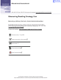 Cover page: Measuring Reading Strategy Use