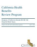 Cover page: California Health Benefits Review Program Analysis of California Senate Bill SB 190 Acquired Brain Injury