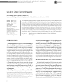 Cover page: Modern brain tumor imaging.