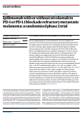 Cover page: Ipilimumab with or without nivolumab in PD-1 or PD-L1 blockade refractory metastatic melanoma: a randomized phase 2 trial