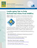 Cover page: Landscaping Tips to Help Defend Your Home from Wildfire