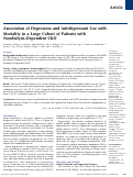 Cover page: Association of Depression and Antidepressant Use with Mortality in a Large Cohort of Patients with Nondialysis-Dependent CKD