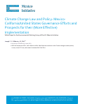 Cover page: Climate Change Law and Policy: Mexico-California/United States Governance Efforts and Prospects for their (More Effective) Implementation