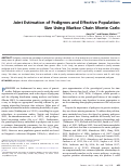 Cover page: Joint Estimation of Pedigrees and Effective Population Size Using Markov Chain Monte Carlo