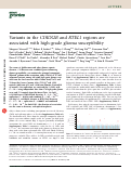 Cover page: Variants in the CDKN2B and RTEL1 regions are associated with high-grade glioma susceptibility