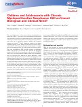 Cover page: Children and Adolescents with Chronic Myeloproliferative Neoplasms: Still an Unmet Biological and Clinical Need?