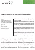 Cover page: A novel chloroplast gene reported for flagellate plants