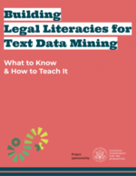 Cover page of Building Legal Literacies for Text Data Mining