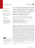 Cover page: Three-Dimensional-Printed Titanium Versus Polyetheretherketone Cages for Lumbar Interbody Fusion: A Systematic Review of Comparative In Vitro, Animal, and Human Studies.