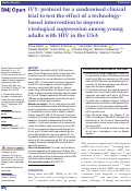 Cover page: iVY: protocol for a randomised clinical trial to test the effect of a technology-based intervention to improve virological suppression among young adults with HIV in the USA