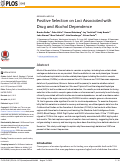 Cover page: Positive Selection on Loci Associated with Drug and Alcohol Dependence