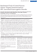 Cover page: Randomized Trial of Central Nervous System–Targeted Antiretrovirals for HIV-Associated Neurocognitive Disorder