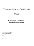 Cover page: Tobacco Use in California 1992: A Focus on Preventing Uptake in Adolescents