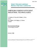 Cover page: Emerging energy-efficient industrial technologies