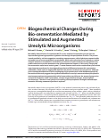 Cover page: Biogeochemical Changes During Bio-cementation Mediated by Stimulated and Augmented Ureolytic Microorganisms